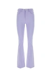 Marni Jersey Flared Pant With Belt Loops In Purple