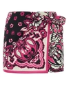Red Valentino Redvalentino Bandana Print Wrap Shorts In Printed