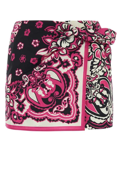 Red Valentino Redvalentino Bandana Print Wrap Shorts In Pink