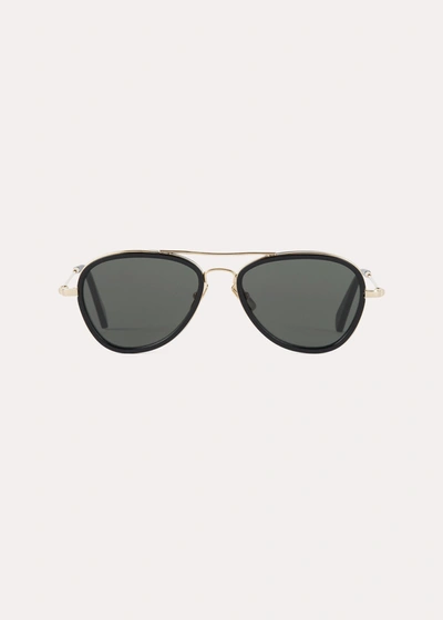 Totême The Aviators Sunglasses Black In Gold-black