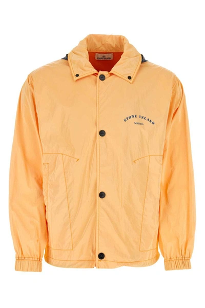 Stone Island Jackets And Vests In Orange