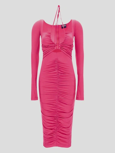 Versace Jeans Couture Dresses In Hotpink