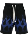 VISION OF SUPER VISION OF SUPER SHORTS WITH BLUE FLAMES
