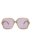 Alaïa Alaia Women's 56mm Sunglasses In Nude Violet