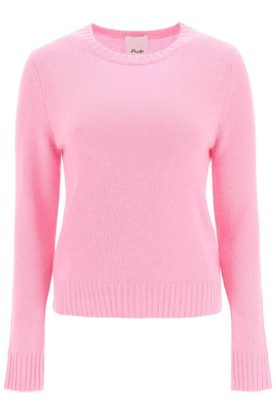 Allude Cashmere Crew-neck Sweater In Pink (pink)