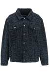 Marc Jacobs Women Monogram Denim Jacket In Black