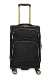 Kenneth Cole Chelsea 20-inch Quilted Expandable Suitcase In Black
