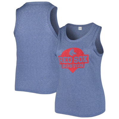 Soft As A Grape Navy Boston Red Sox Tri-blend Tank Top