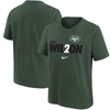 NIKE YOUTH ZACH WILSON GREEN NEW YORK JETS LOCAL PACK PLAYER GRAPHIC T-SHIRT