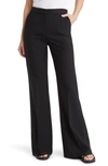 Argent Stretch Wool Flare Trousers In Black