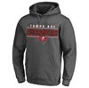 Profile Men's Charcoal Tampa Bay Buccaneers Big And Tall Logo Pullover Hoodie In Charcoal