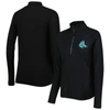 Levelwear Black Boston Red Sox Energy Quarter-zip Jacket In Black