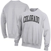 CHAMPION CHAMPION HEATHERED GRAY COLORADO BUFFALOES ARCH REVERSE WEAVE PULLOVER SWEATSHIRT