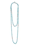 LAGOS CAVIAR ICON TURQUOISE BEAD DUAL LAYER NECKLACE
