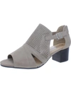 Bella Vita Illiana Womens Faux Suede Open Toe Block Heels In Multi