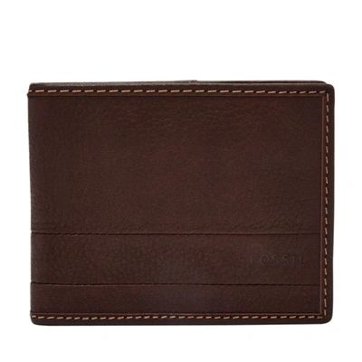 Fossil Men's Lufkin Leather Bifold In Brown