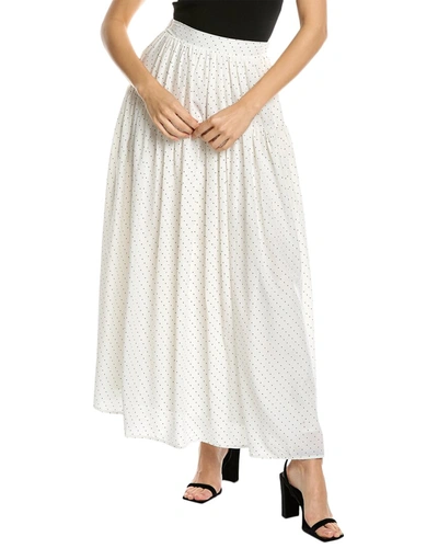 Sister Jane Tiered Maxi Skirt In Spot Print-white