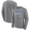 FANATICS FANATICS BRANDED HEATHER GRAY LOS ANGELES DODGERS SIMPLICITY PULLOVER SWEATSHIRT