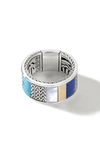 John Hardy Classic Chain Mixed Stone Band Ring In Blue