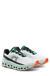 On Cloudmster Rubber-trimmed Mesh Running Sneakers In White/teal/black