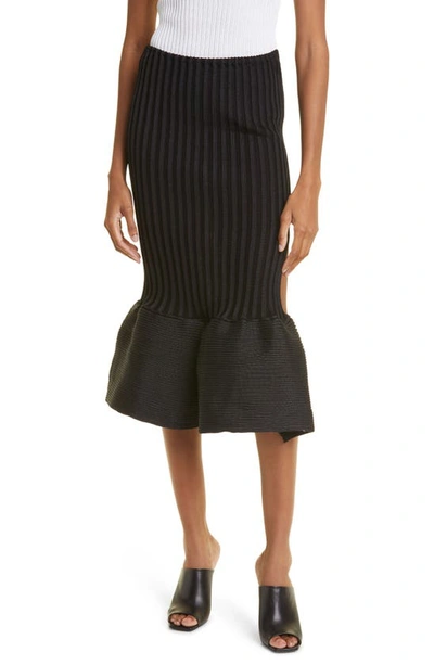 A. Roege Hove Black Emma Fishtail Midi Skirt