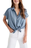 SPLENDID KATHRYN FRAYED DENIM SHIRT