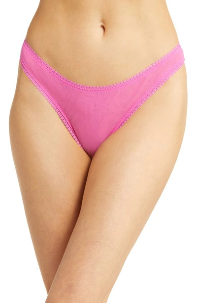 On Gossamer Hip-g Mesh Thong In Striking Purple