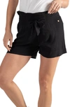 CACHE COEUR NUBIE SMOCKED TWILL MATERNITY SHORTS