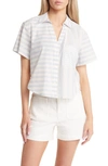 Madewell Short Sleeve Button-up Shirt In Weathered Sky