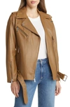 Michael Kors Oversize Moto Jacket In Husk