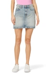 HUDSON CURVED HEM DENIM MINISKIRT