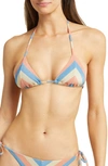 Vitamin A Natalie Miter Halter Top In Summer Metallic Stripe