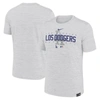 NIKE NIKE GRAY LOS ANGELES DODGERS CITY CONNECT VELOCITY PRACTICE PERFORMANCE T-SHIRT