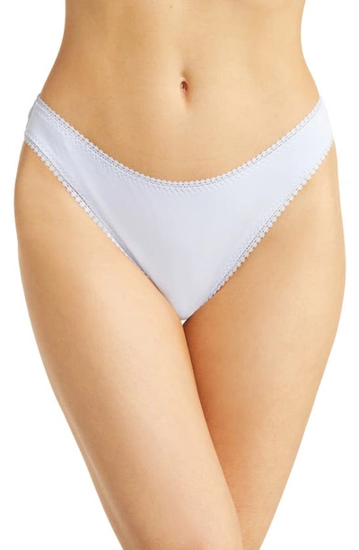 On Gossamer Cabana Cotton Low Rise Hip G Thong In Light Breeze