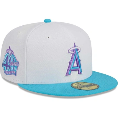 New Era White Los Angeles Angels  Vice 59fifty Fitted Hat