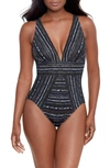 Miraclesuit ® Cypher Odyssey One-piece Swimsuit In Black/ Multi