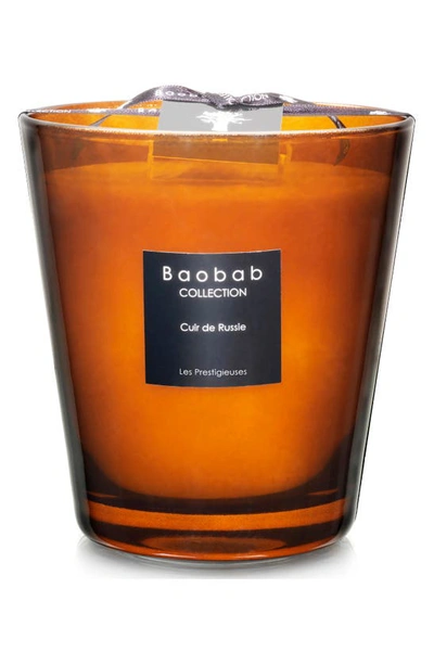 Baobab Collection Max 16 Les Prestigieuses Cuir De Russie Scented Candle In Brown-medium