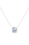 HAUTECARAT ROUND BRILLIANT LAB CREATED DIAMOND PENDANT NECKLACE