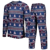 Concepts Sport Men's  Navy Arizona Wildcats Swivel Long Sleeve T-shirt And Pants Sleep Set In Navy