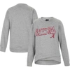 COLOSSEUM YOUTH COLOSSEUM HEATHER GRAY ALABAMA CRIMSON TIDE WHOHOOPERS BLING CROSSOVER PULLOVER SWEATSHIRT