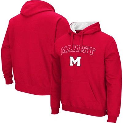 COLOSSEUM COLOSSEUM RED MARIST RED FOXES ARCH & LOGO 3.0 PULLOVER HOODIE