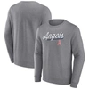 FANATICS FANATICS BRANDED HEATHER GRAY LOS ANGELES ANGELS SIMPLICITY PULLOVER SWEATSHIRT