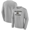 FANATICS FANATICS BRANDED HEATHER CHARCOAL PHILADELPHIA FLYERS FIERCE COMPETITOR PULLOVER SWEATSHIRT