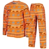 Concepts Sport Men's  Orange Oklahoma State Cowboys Swivel Long Sleeve T-shirt And Pants Sleep Set In Orange