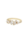 ETTIKA ETTIKA CUBIC ZIRCONIA CLUSTER STATEMENT RING