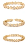 Ettika Set Of 3 Stacking Rings In Gold