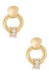 Ettika Mini Barrel Earrings In Gold
