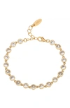 Ettika Everyday Cubic Zirconia Link Bracelet In Gold