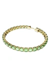 Swarovski Matrix Tennis Bracelet In Green