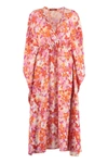 Max Mara A Printed Rope-drawn Waist Dress In Multicolor